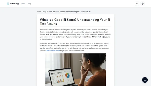 What is a Good EI Score? Understanding Your EI Test Results