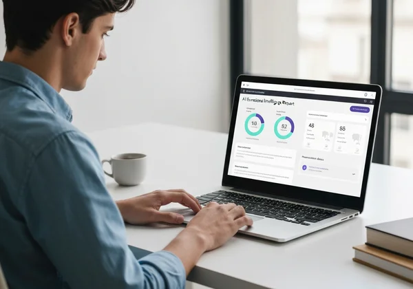 User interacting with an AI emotional intelligence report