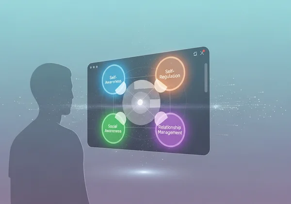 Benutzer, der einen emotionalen Intelligenztest macht