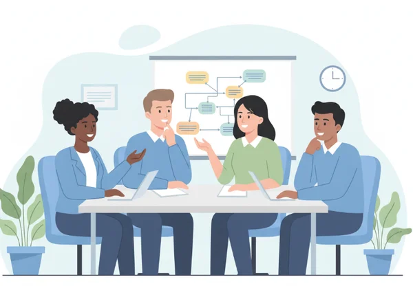 Diverse team collaborating with strong emotional intelligence