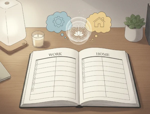 Notas de contraste entre trabajo y hogar