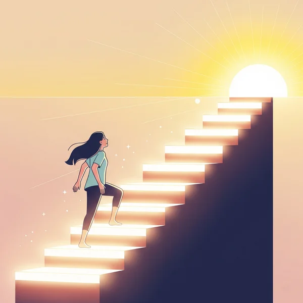 A person achieving growth through an EI test.