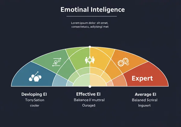 Visual spectrum of emotional intelligence scores: low, average, high