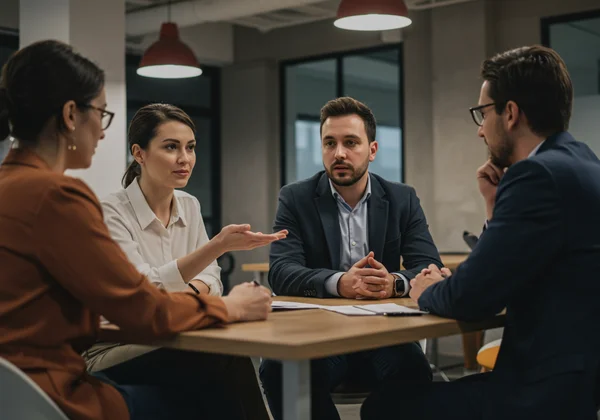 Person exhibiting high emotional intelligence in social interaction